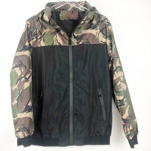 NWT MCYF & YIQI Camouflage Hooded Windbreaker Jacket. Men's/Unisex. Size XXL
